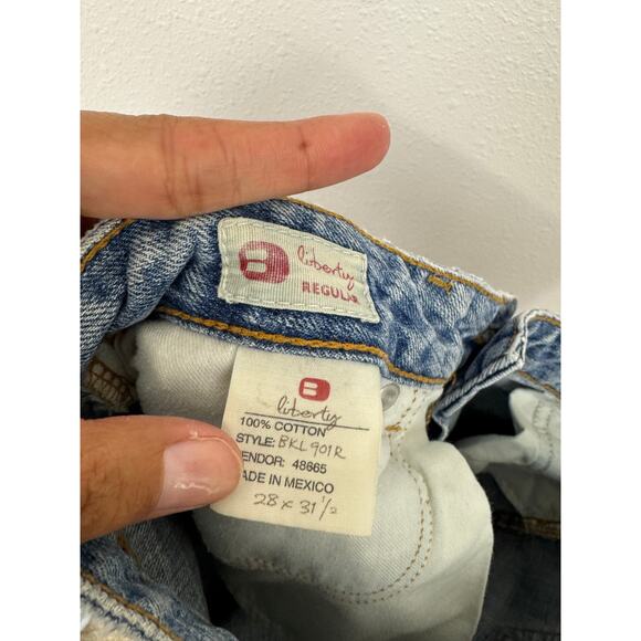 Vintage Buckle Liberty Regular Flare Jeans Women’s 28x31.5 Light Wash Y2K Denim - Picture 7 of 7